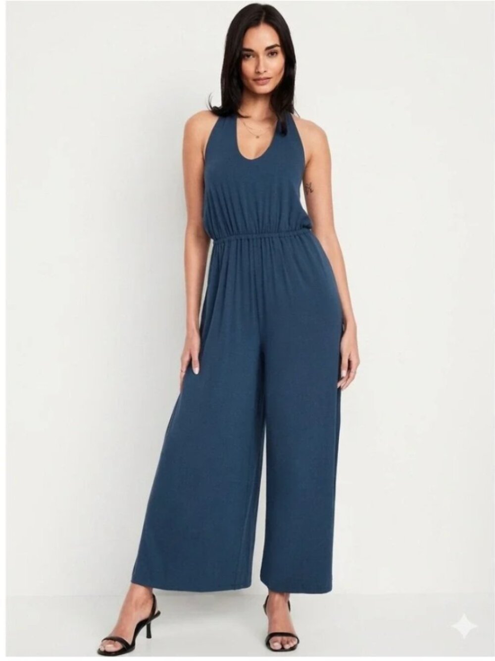 Old Navy Waist-Defined Halter Jumpsuit - L Tidewater